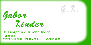 gabor kinder business card