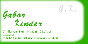 gabor kinder business card